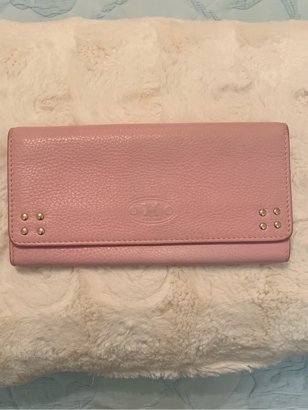 Celine Pink Leather Long Wallet